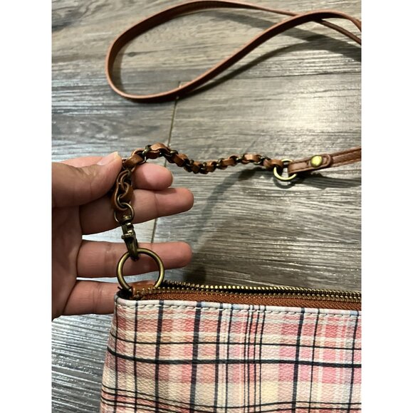 Womens Elliott Lucca Artisan Plaid Printed Clutch Crossbody Bohemian‎ - Picture 3 of 7